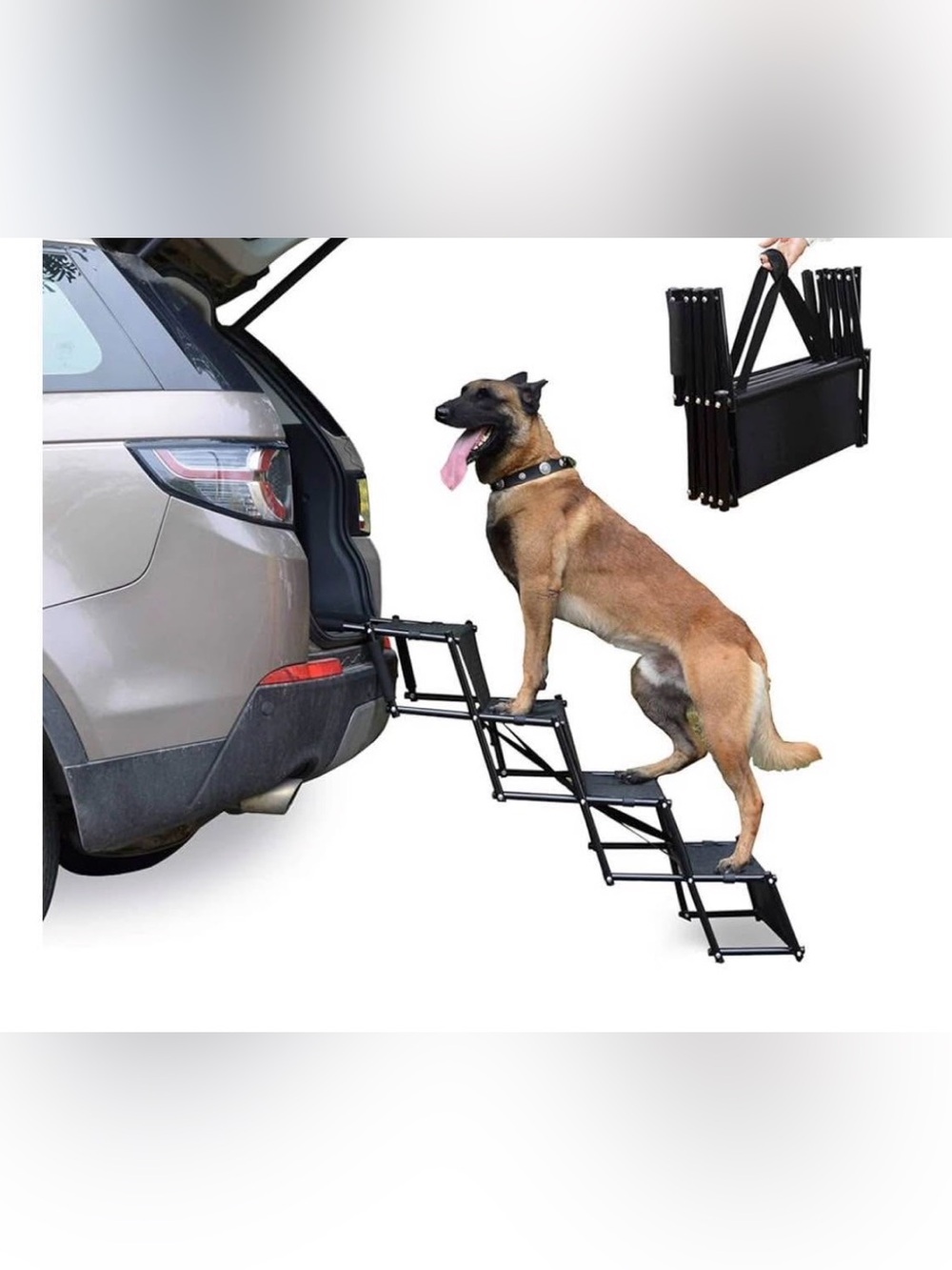 Portable Folding Dog Car Stairs Ramp Black NWOT